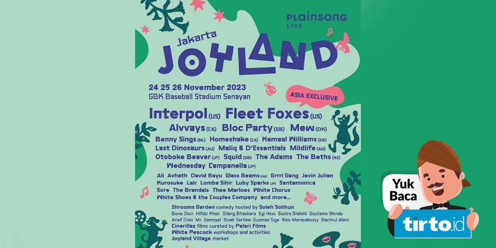 Link Beli Tiket Joyland Fest 2023 Jakarta, Harganya, Dan Line Up